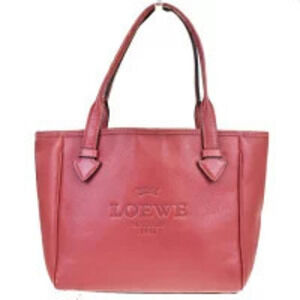 Loewe Tote Handbag Pink Leather
